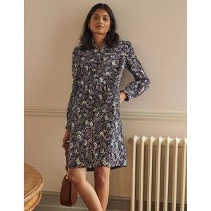 Boden Floral Long Sleeve Dress - Multicolor